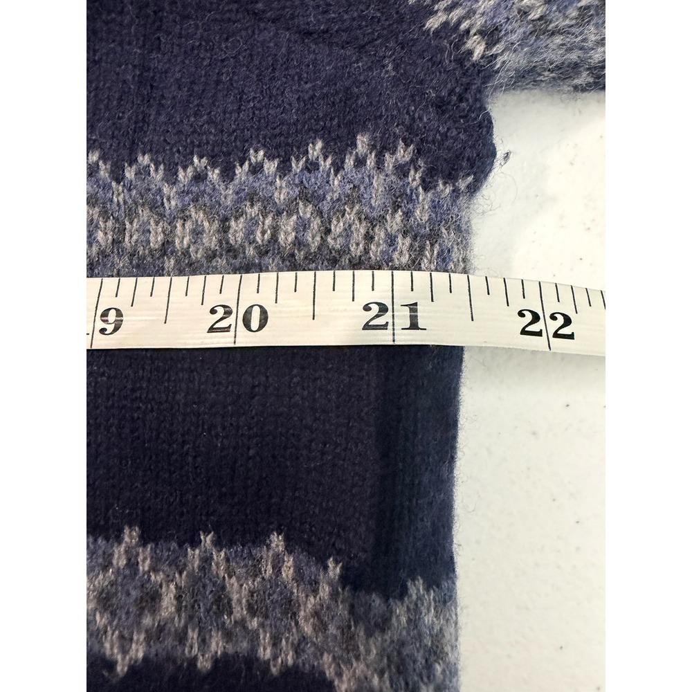 Vineyard Vines Merino Cashmere 1/4 Zip Sweater Mens L Fair Isle Striped Preppy - Picture 6 of 7